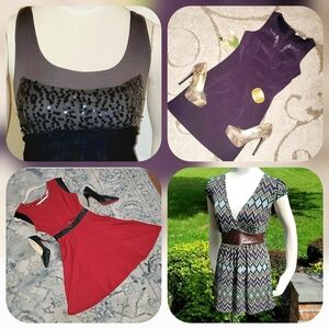 ♥️💜🤎🖤 4 Piece Lot/Bundle of Vintage Y2K and 2000s Clothing